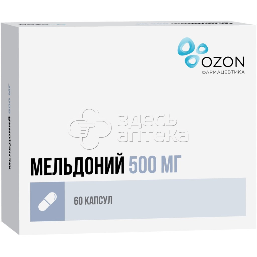 Мельдоний 500мг, 60 капсул купить в г. Мытищи, цена от 573.00 руб. 6 аптек  в г. Мытищи - ЗдесьАптека.ру