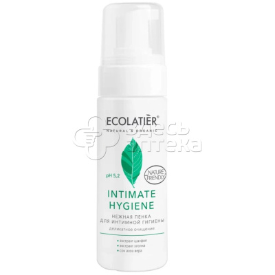 Ecolatier Нежная пенка для интимной гигиены Intimate Hygiene с экстрактами шалфея и хлопка 150мл