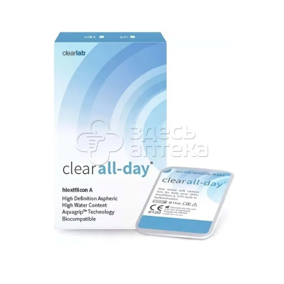 Мягкие контактные линзы CLEARALL-DAY 8,6/-10,5/14,2 6 штук