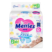 Подгузники для детей MERRIES 4-8 кг 24 шт