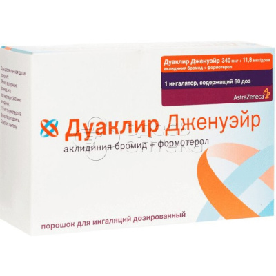 Дуаклир Дженуэйр пор.д/ингал.дозир. 340мкг+11,8мкг 60доз