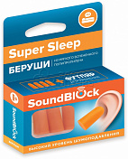 Беруши пенные Soundblock Super Sleep N4