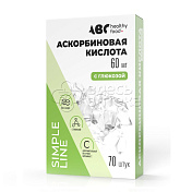 ABC Хелси Фуд Аскорбинка Форте с глюкозой без ароматизатора 0,58г 70 таблеток