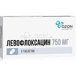 Левофлоксацин 5 таблеток, покрытых пленочной оболочкой, 750 мг