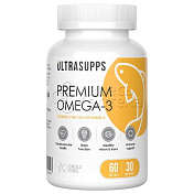 Ultrasupps Омега-3 Премиум капс, 60 шт