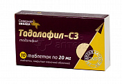 Тадалафил-СЗ, 10 таблеток, покрытых пленочной оболочкой 20 мг