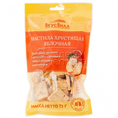 ВкусВилл Пастила яблочная хрустящая 75г