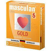 Презервативы Masculan 5 Ultra Gold(утонченный латекс золотого цвета), 3шт