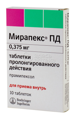 Мирапекс ПД табл. 0,375мг N10