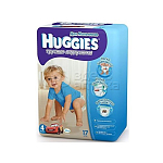 Подгузники-трусы Huggies Little Wolkers М 9-14кг для мальчиков 17 шт