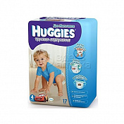 Подгузники-трусы Huggies Little Wolkers М 9-14кг для мальчиков 17 шт