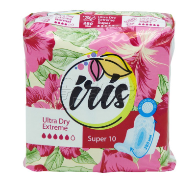 Прокладки IRIS Ultra Dry Extrem Super 10 шт