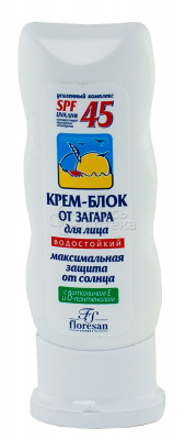 Флоресан Солнце крем-блок от загара д/лица SPF45 60мл (Ф-113F)