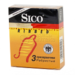 Презервативы Sico Ribbed Ребристые, 3шт