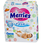 Подгузники д/детей MERRIES 4-8кг N82