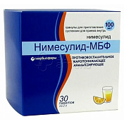Нимесулид-МБФ гранулы для приготовления суспензии для приема внутрь 100мг 30 пакетов по 2г