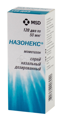 Назонекс 50мкг/доза спрей назальный 120доз, 18 г