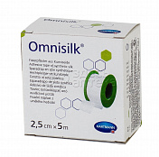 Пластырь Omnisilk гипоаллергенный из шелка 2,5см х 5м