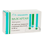 Валсартан 80мг, 30 таблеток, покрытых пленочной оболочкой