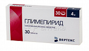 Глимепирид 30 таблеток 4 мг 