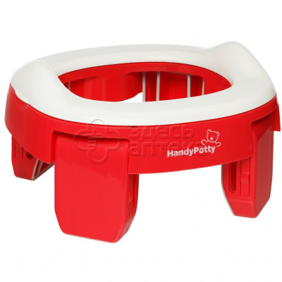 Дорожный горшок HandyPotty коралловый в сумке+ три одноразовых пакета Roxy-Kids Рокси Кидс