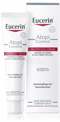 Eucerin Эуцерин AtopiCONTROL крем успокаивающий для взрослых, детей и младенцев, 40мл