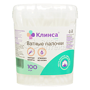 Ватные палочки Клинса банка, 100 шт