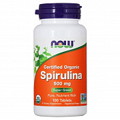 Now Spirulina Спирулина натуральная 500мг, 100 таблеток