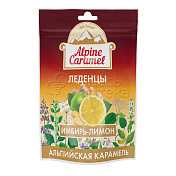 Alpine Caramel Альпийская Карамель леденцы Имбирь-Лимон 75г 