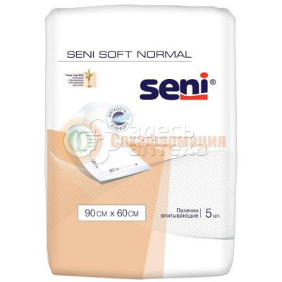 Пеленки Seni Soft Normal 90x60 гигиенические, 5 шт