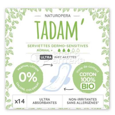 Прокладки гигиенические TADAM Towels Dermo-Sensitive Ultra Normal, 14 шт