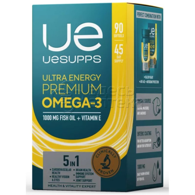 UESUPPS Ультра Энерджи Премиум Омега-3 капс, 90 шт