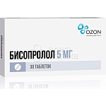 Бисопролол 30 таблеток покрытых пленочной оболочкой 5 мг 