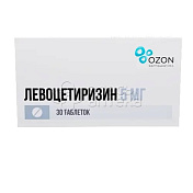 Левоцетиризин табл.п.п.о. 5мг, 30 шт (Озон)