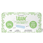 Тампоны TADAM Tampons Dermo-Sensitive 100% organic cotton Normal, 16 шт