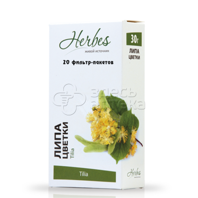 Липы цветки ф/п 1,5г Живой источник (Herbes), 20 шт