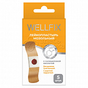 Пластырь Wellfix мозольный салициловый 6,5х2 см, 5 шт