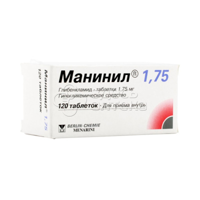 Манинил 1,75 табл. 1.75мг N120