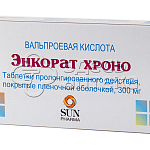 Энкорат хроно 300мг, 30 таблеток пролонгированного действия, покрытых пленочной оболочкой