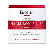 Eucerin Эуцерин Hyaluron-Filler Крем для дневного ухода за нормальной и комбинированной кожей SPF15+UVA