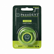 PRESIDENT Classic Свежая мята  межзубный флосс с фтором 12 м