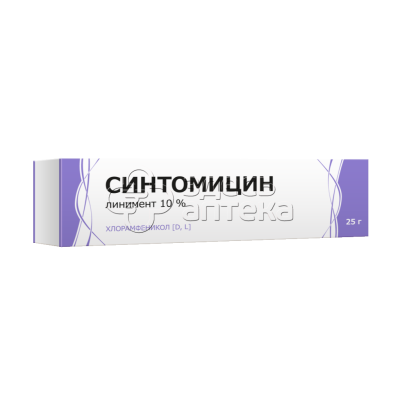 Синтомицин линимент 10% туба 25г