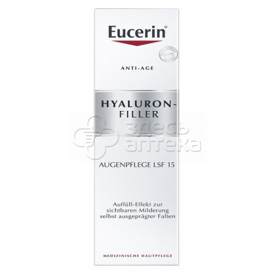 Eucerin Эуцерин Hyaluron-Filler Крем для ухода за кожей вокруг глаз туба, 15мл