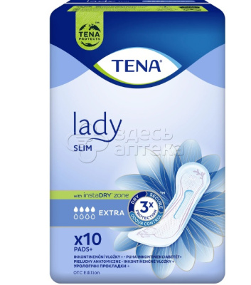 Прокладки при недержании Tena Lady Slim Extra, 10 шт