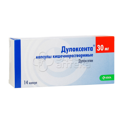 Дулоксента 30 мг, 14 капсул кишечнорастворимых