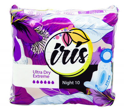 Прокладки IRIS Ultra Dry Extrem Night 10 шт