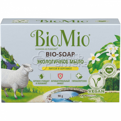 Туалетное мыло BioMio Литсея и бергамот 90 г